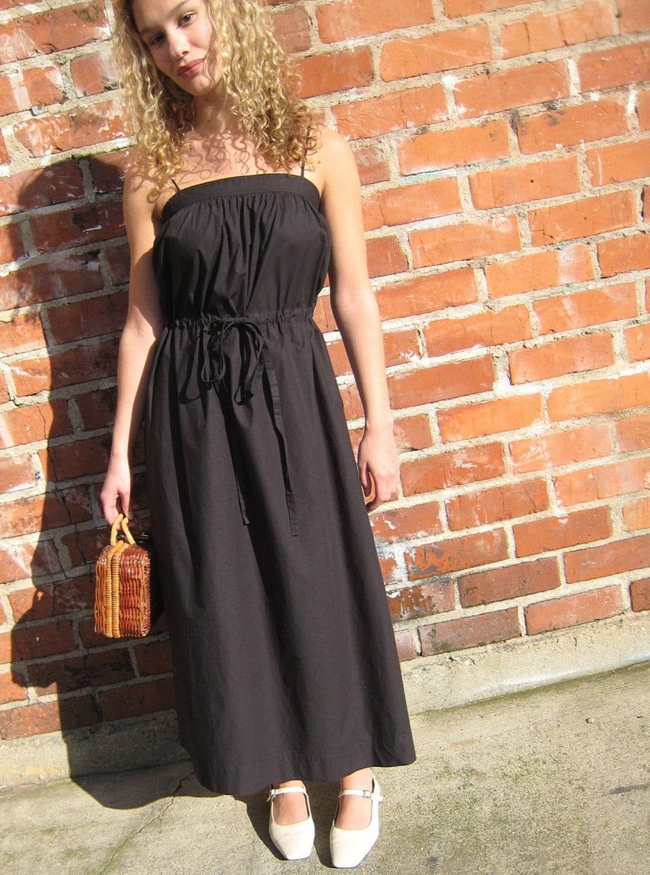 Cotton Poplin Maxi Dress - Black sold by Lisa Says Gah product image thumbnail 3