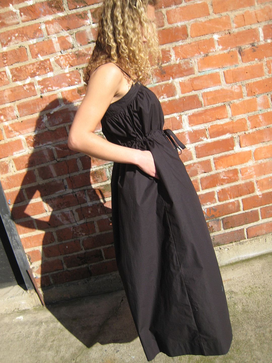 Cotton Poplin Maxi Dress - Black sold by Lisa Says Gah product image thumbnail 5