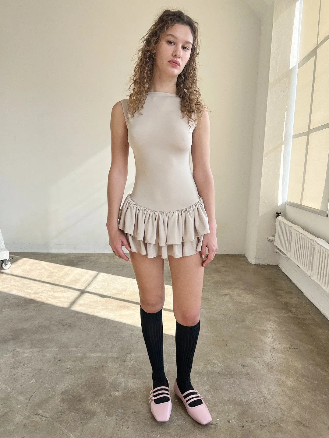 Ballerina Mini Dress - Cream sold by Lisa Says Gah product image thumbnail 5