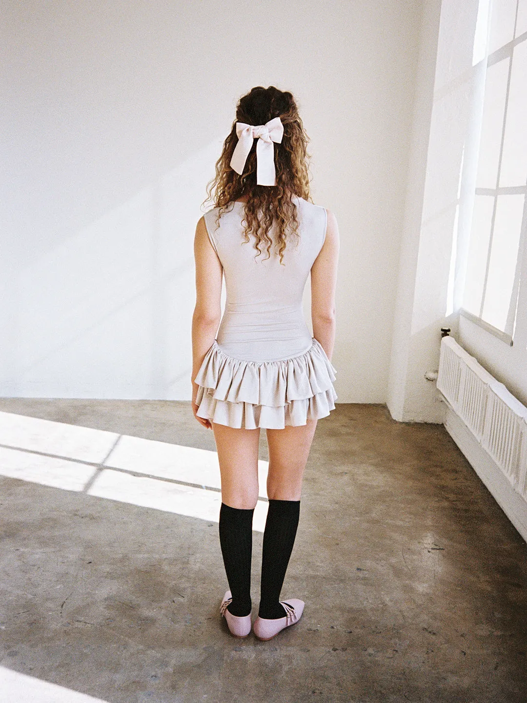 Ballerina Mini Dress - Cream sold by Lisa Says Gah product image thumbnail 3
