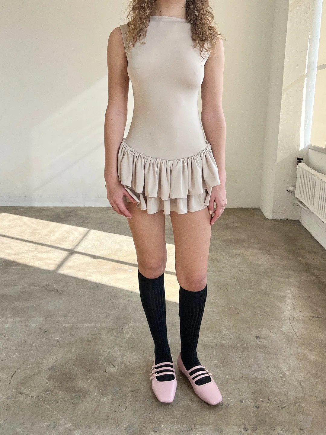 Ballerina Mini Dress - Cream sold by Lisa Says Gah