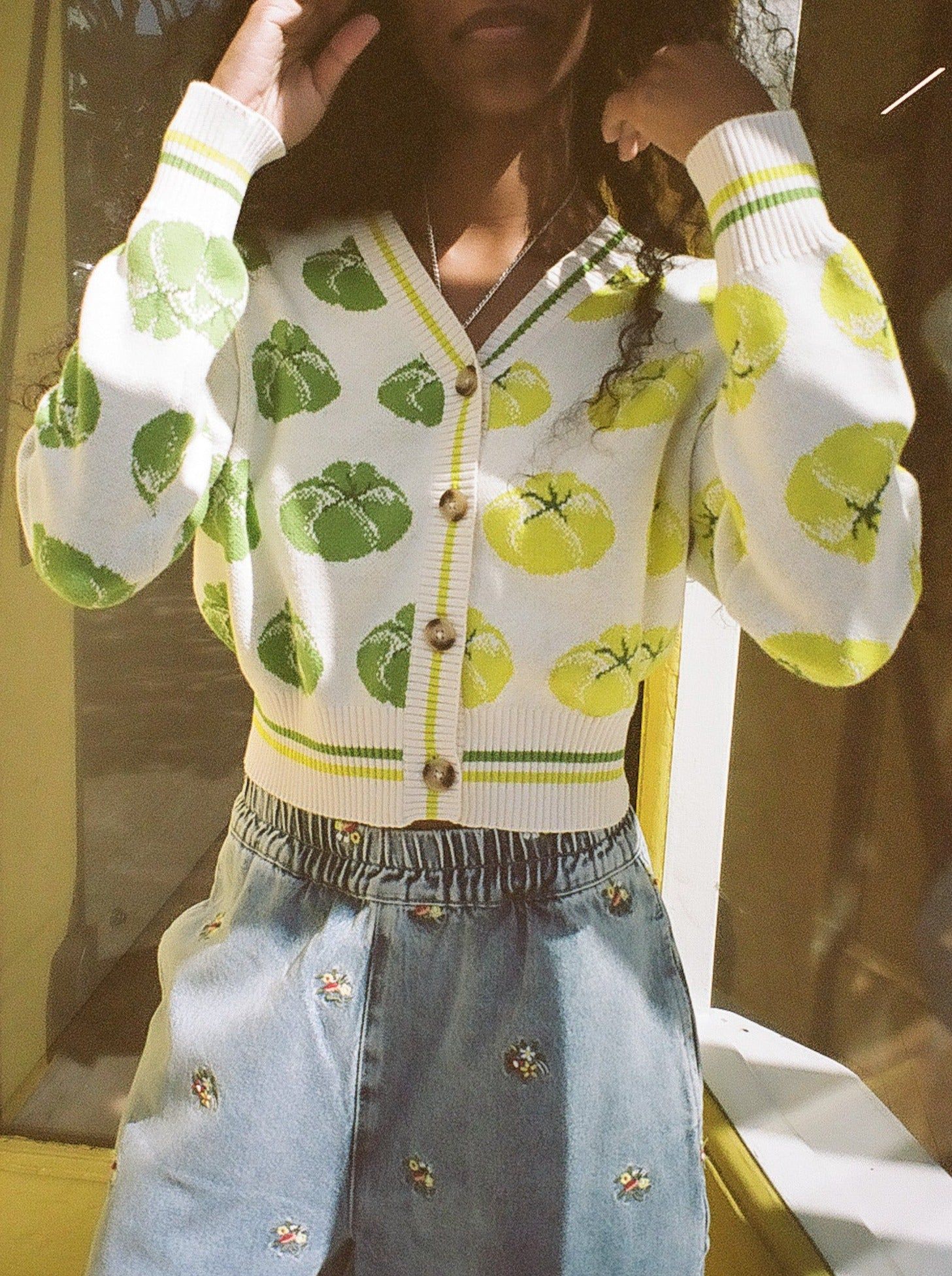 Ana Cardigan - Heirloom Tomatoes sold by Lisa Says Gah