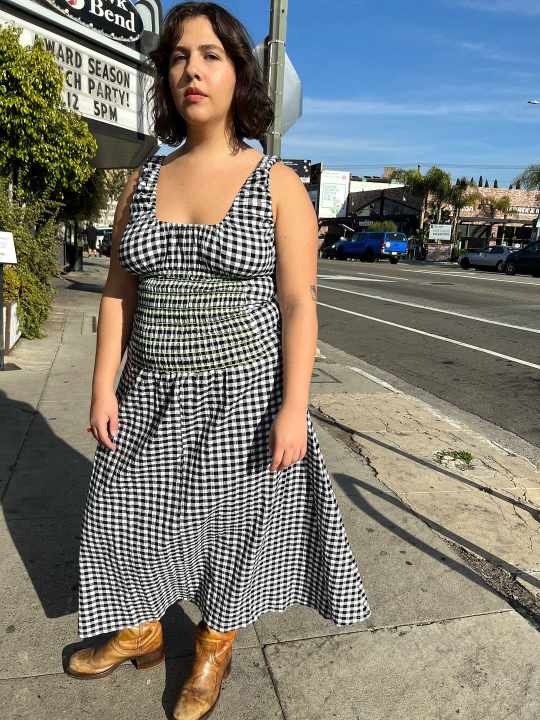 Bella Smocked Dress - Black/White Gingham sold by Lisa Says Gah product image thumbnail 3