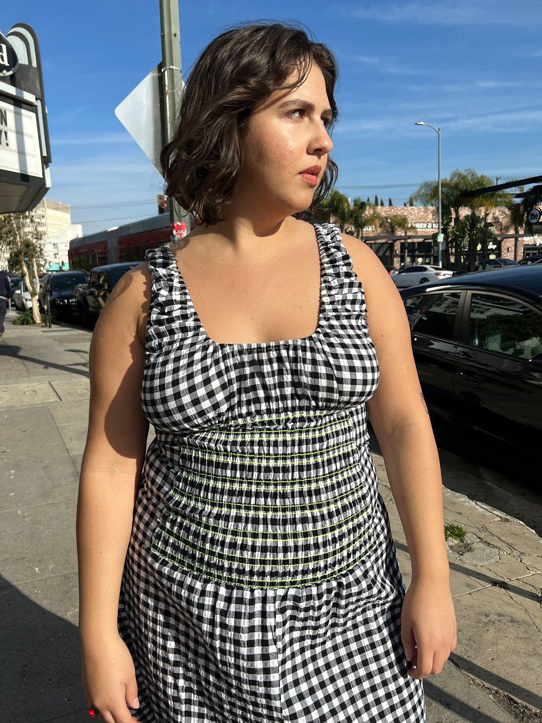 Bella Smocked Dress - Black/White Gingham sold by Lisa Says Gah product image thumbnail 2