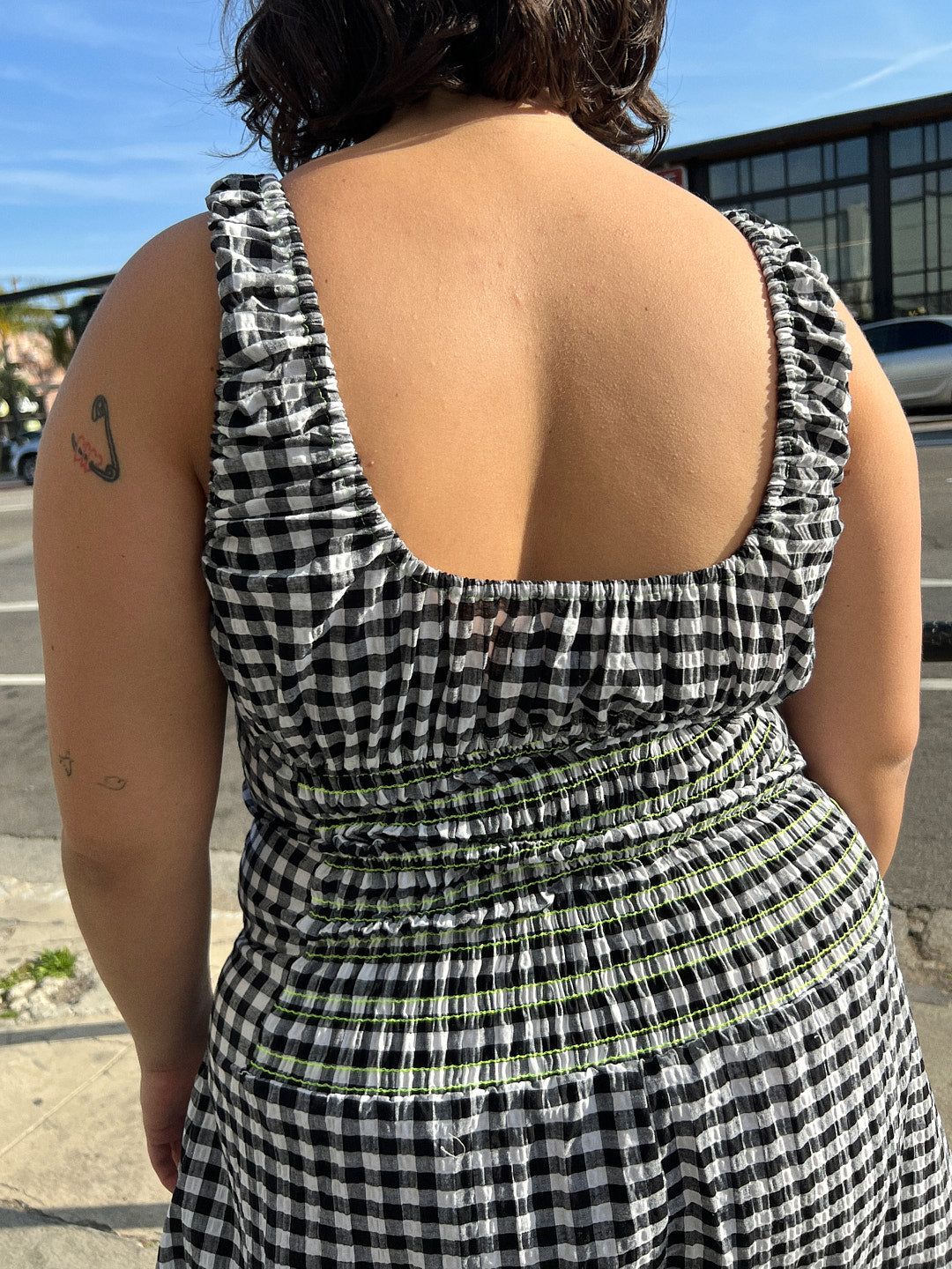 Bella Smocked Dress - Black/White Gingham sold by Lisa Says Gah product image thumbnail 5