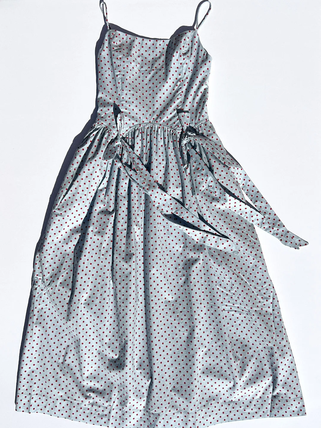 Penelope Midi Dress - Blue & Red Spot sold by Lisa Says Gah product image thumbnail 4