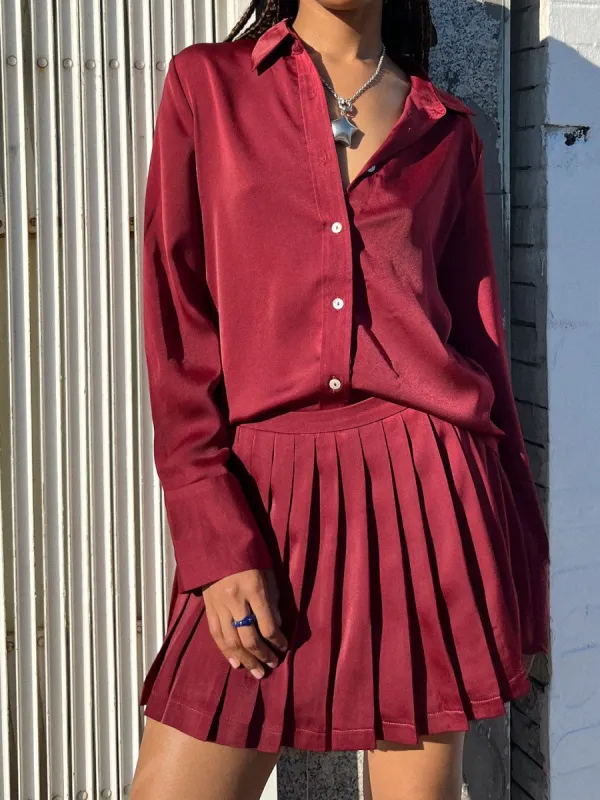 Bardot Shirt - Merlot made by Nia