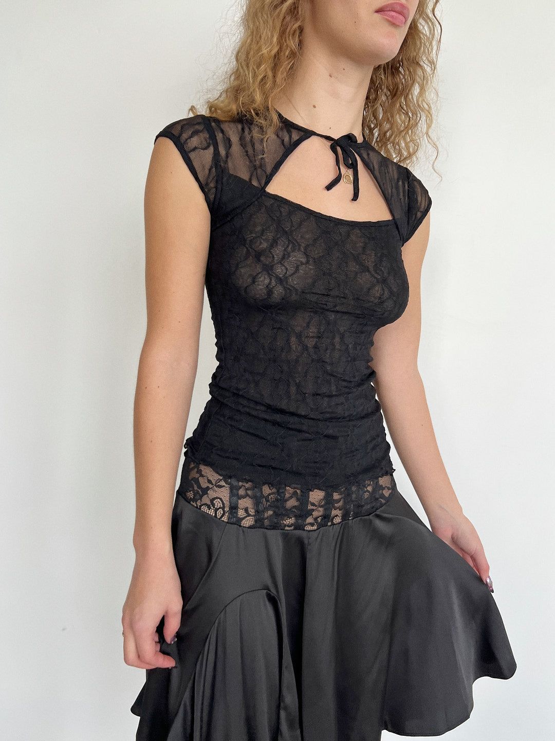 Mariposa Lace Bow Tee - Night sold by Lisa Says Gah product image thumbnail 5