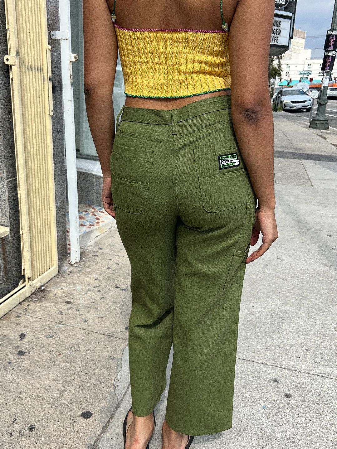 Double Knee Utility Pant - Olive sold by Lisa Says Gah product image thumbnail 4