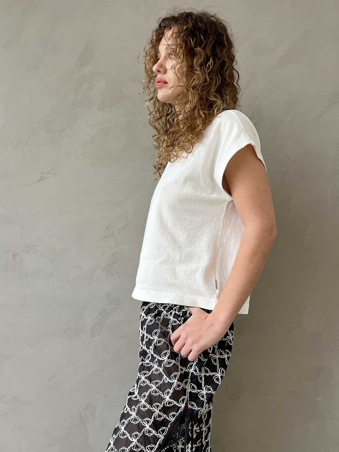 Jeanne Tee - White Cotton sold by Lisa Says Gah product image thumbnail 5