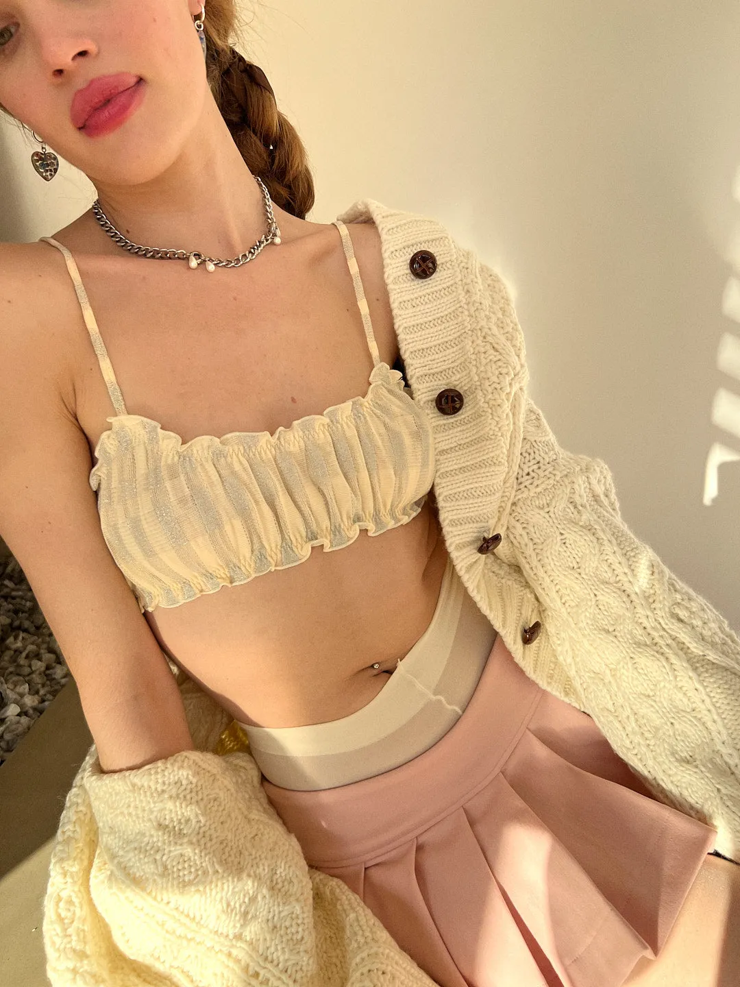 Jamie Mesh Bralette - Ivory sold by Lisa Says Gah product image thumbnail 3