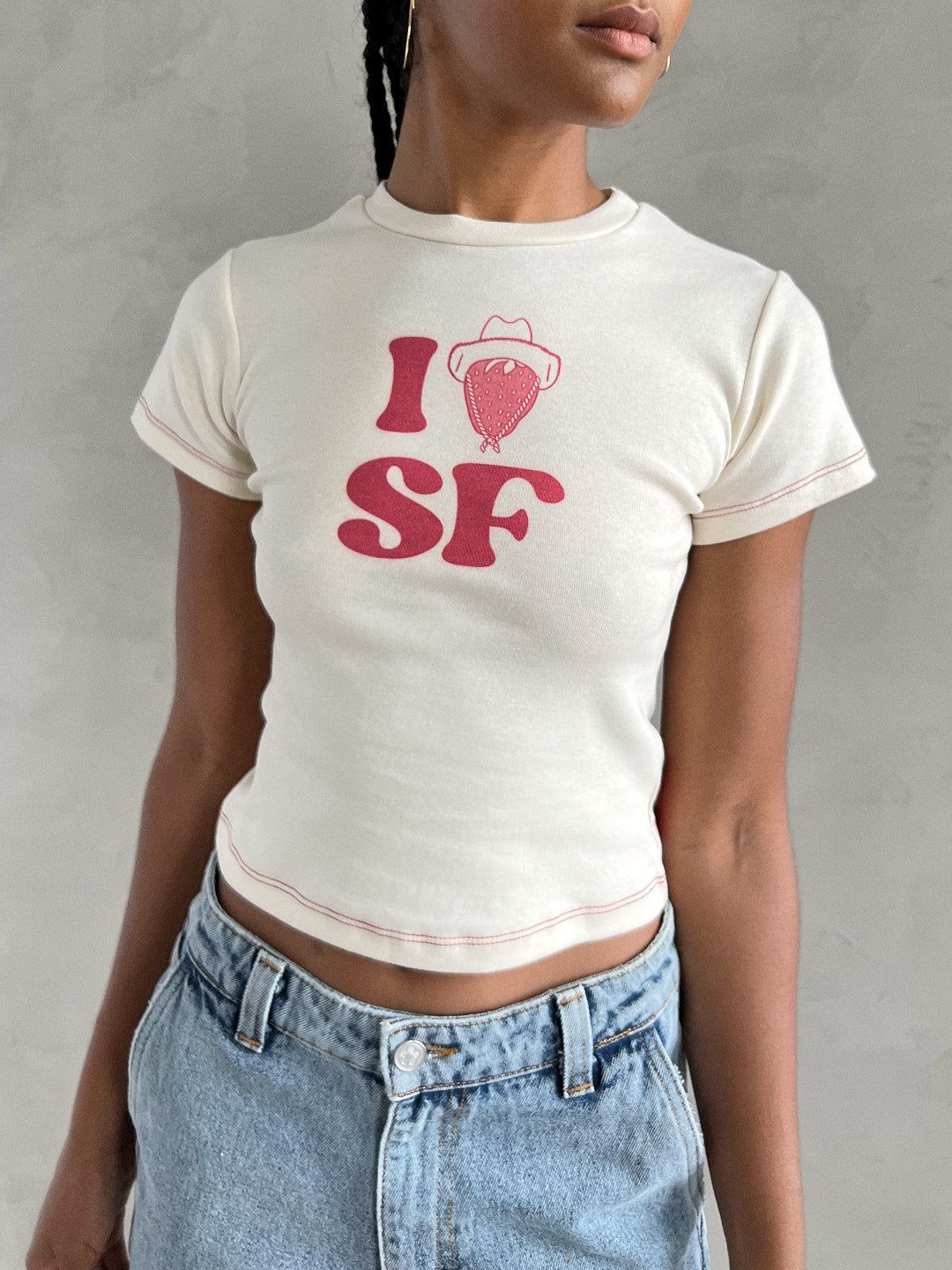 Fruit Face Baby Tee - I <3 SF sold by Lisa Says Gah