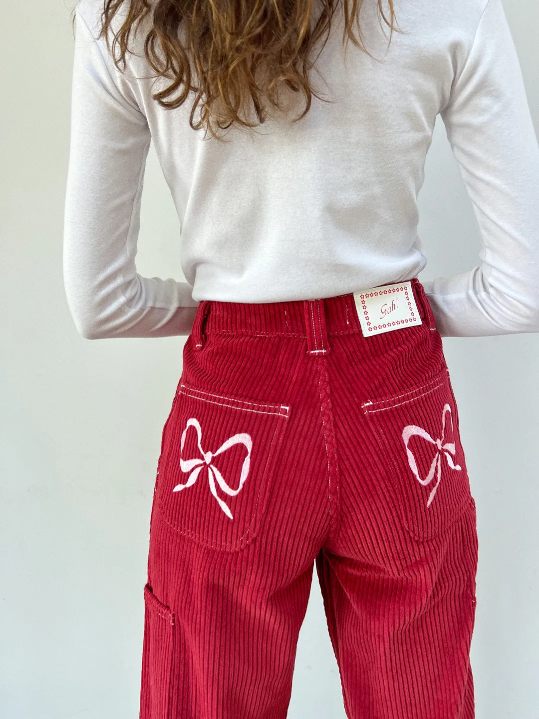Dylan Pant - Cherry/Bows sold by Lisa Says Gah product image thumbnail 4