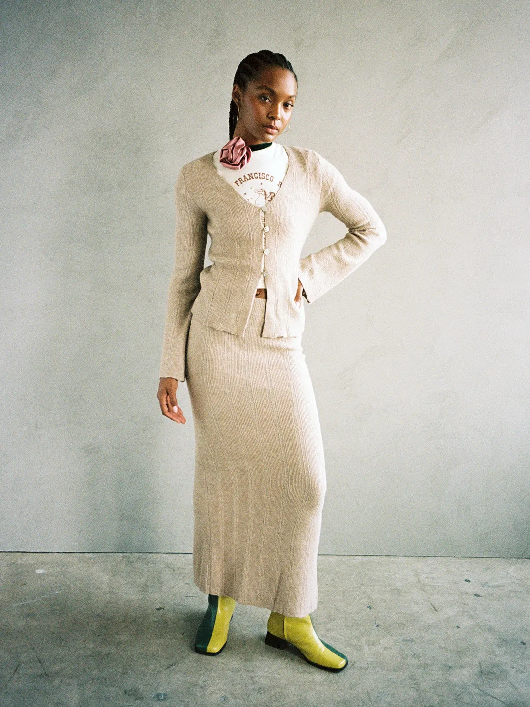 Greg Sweater Skirt - Natural sold by Lisa Says Gah product image thumbnail 4