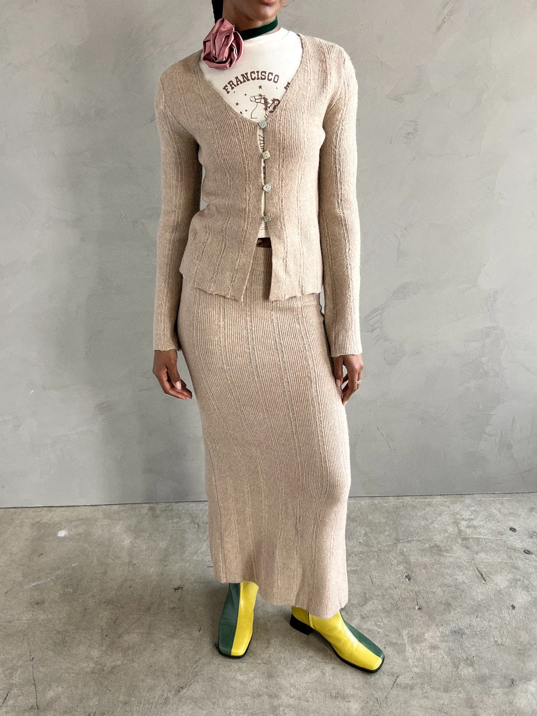 Greg Sweater Skirt - Natural sold by Lisa Says Gah product image thumbnail 5