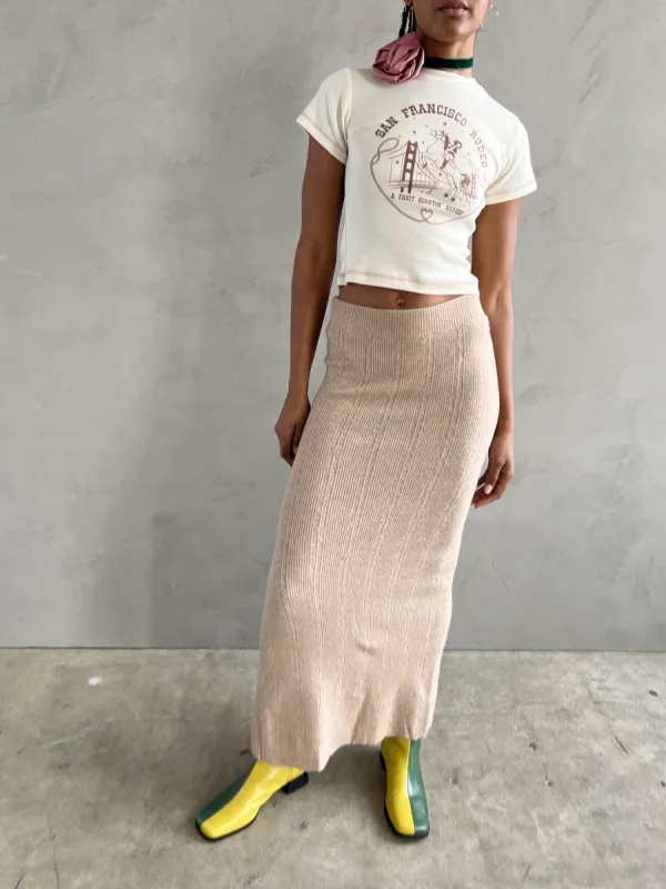 Greg Sweater Skirt - Natural sold by Lisa Says Gah