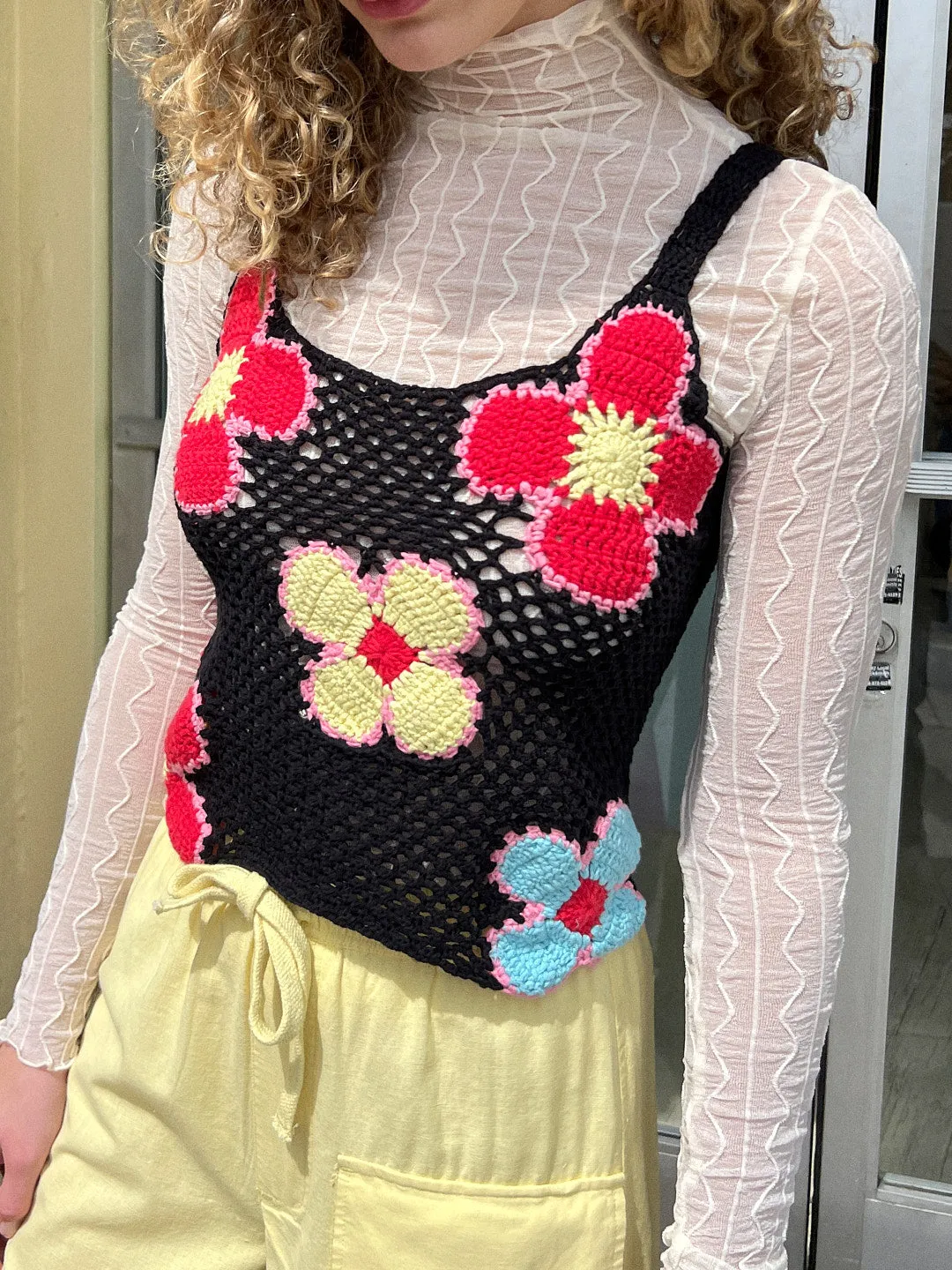 Nora Crochet Top - Black sold by Lisa Says Gah