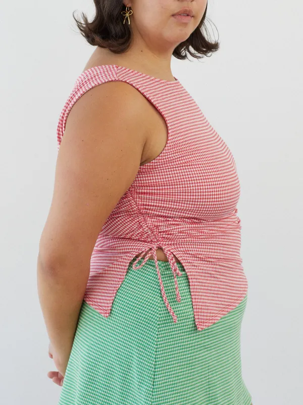 Erin Tank - Pomodoro Gingham sold by Lisa Says Gah