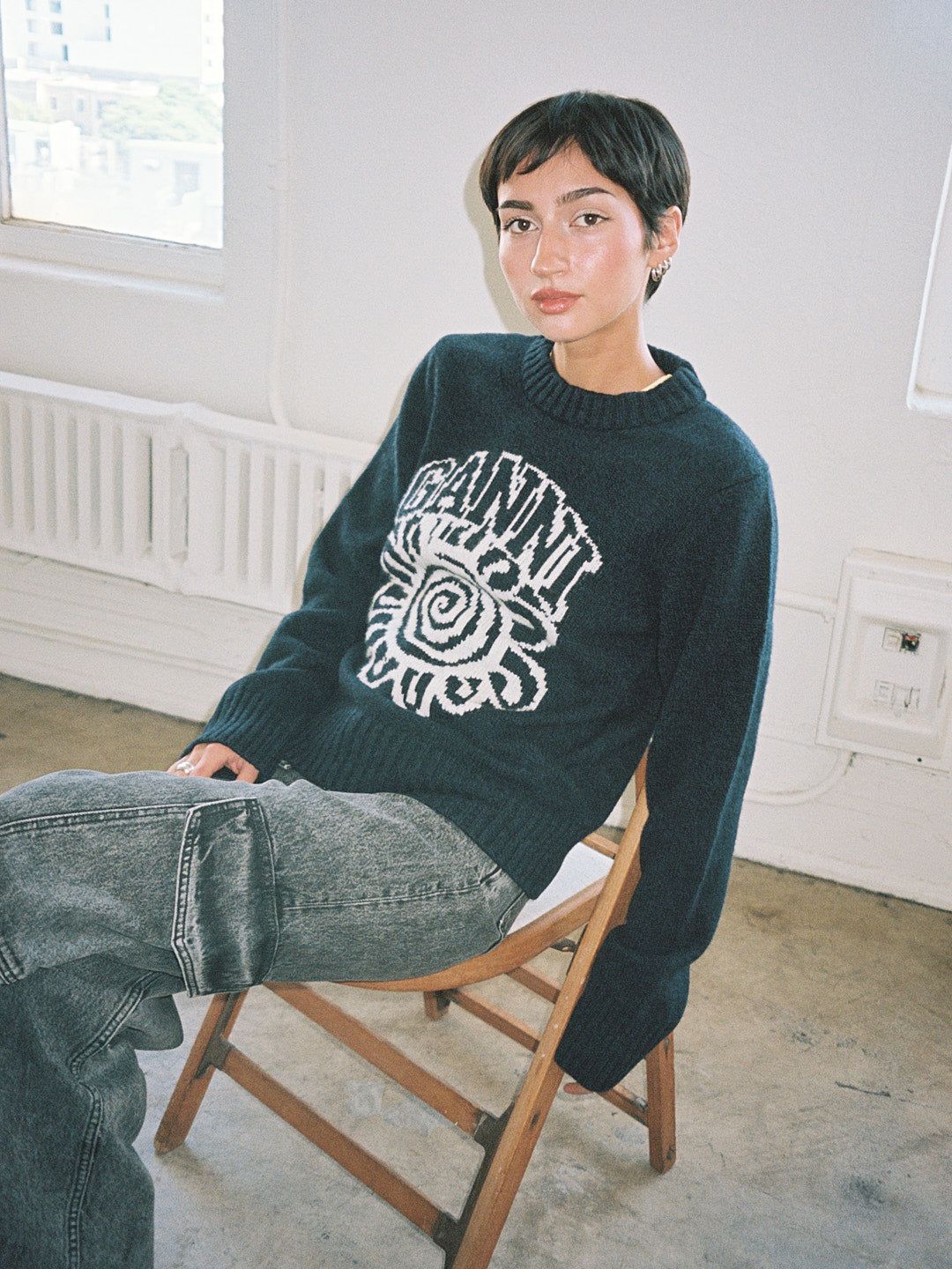 Graphic O-Neck Pullover Flower - Sky Captain sold by Lisa Says Gah product image thumbnail 4