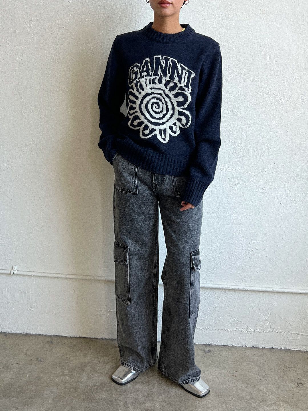 Graphic O-Neck Pullover Flower - Sky Captain sold by Lisa Says Gah product image thumbnail 3