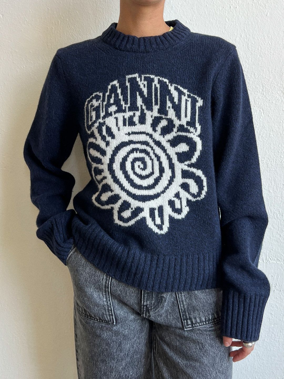 Graphic O-Neck Pullover Flower - Sky Captain sold by Lisa Says Gah