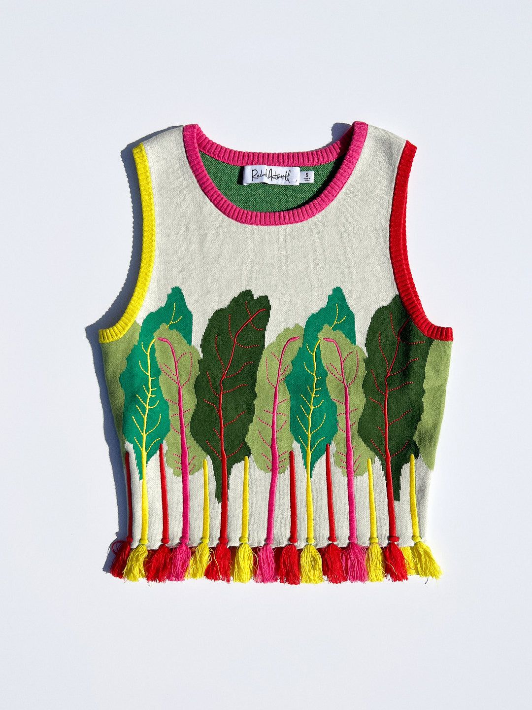 Rainbow Chard Sweater - Ivory sold by Lisa Says Gah