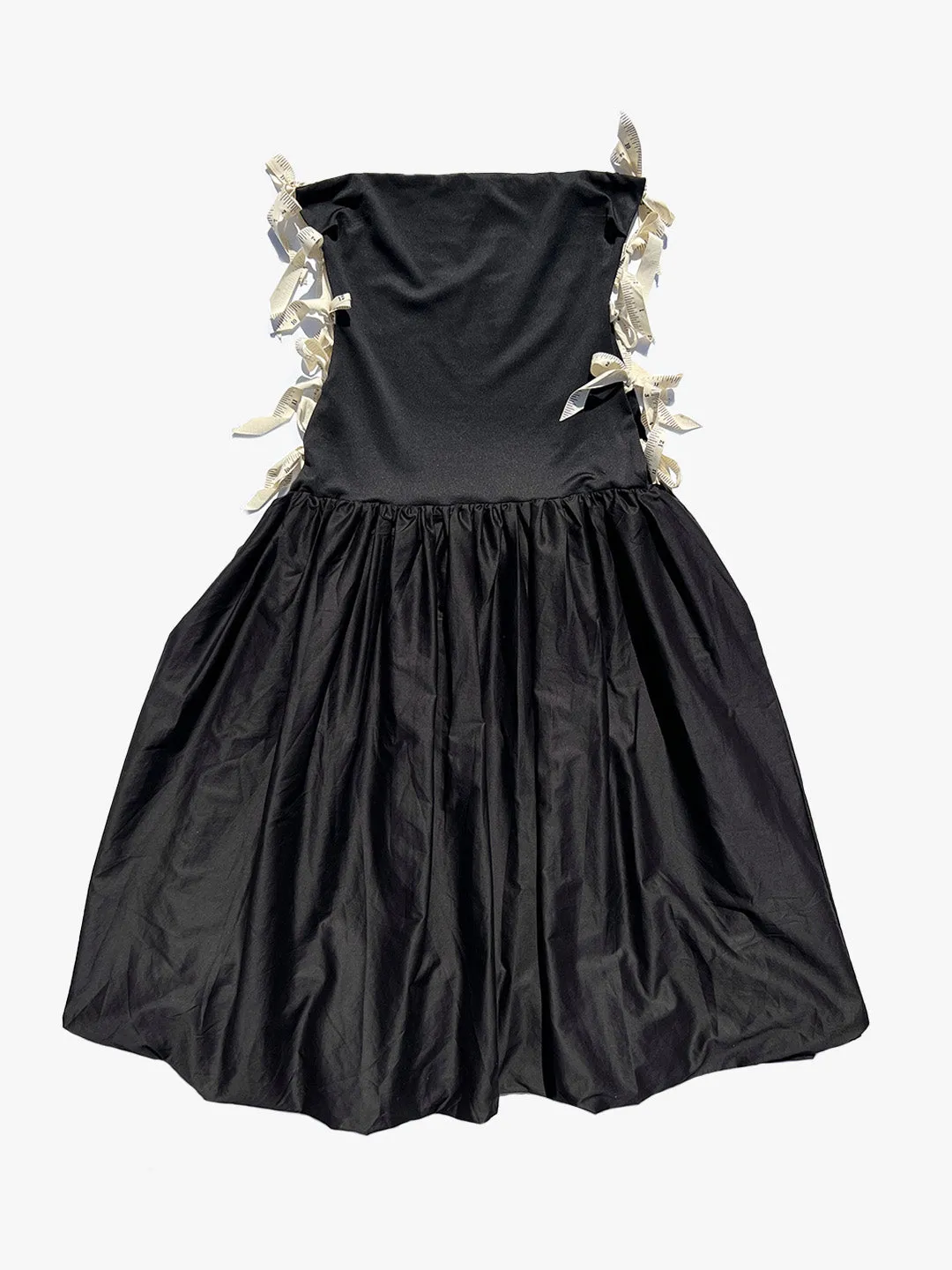 Side Bows Cut-Out Dress - Black/ Measuring Tape sold by Lisa Says Gah product image thumbnail 2