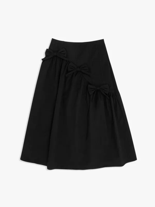 Maeve Bows Skirt - Black sold by Lisa Says Gah