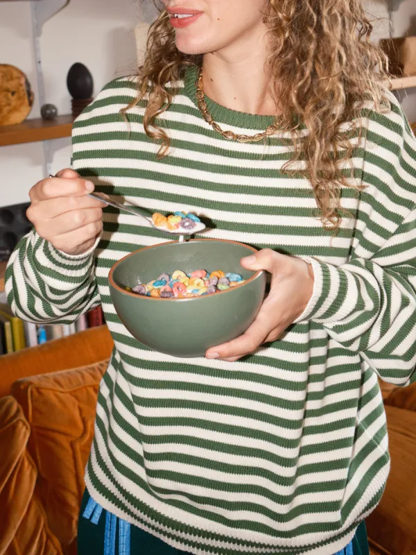 "I Can't Believe it's Not Vintage" Crewneck - Green Stripe sold by Lisa Says Gah