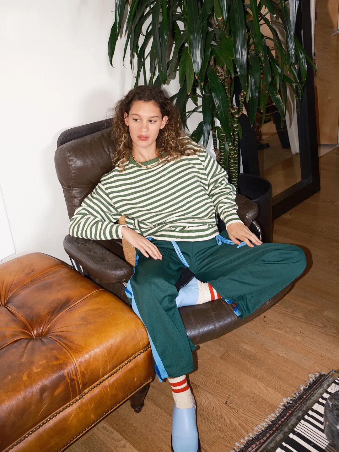 "I Can't Believe it's Not Vintage" Crewneck - Green Stripe sold by Lisa Says Gah product image thumbnail 2