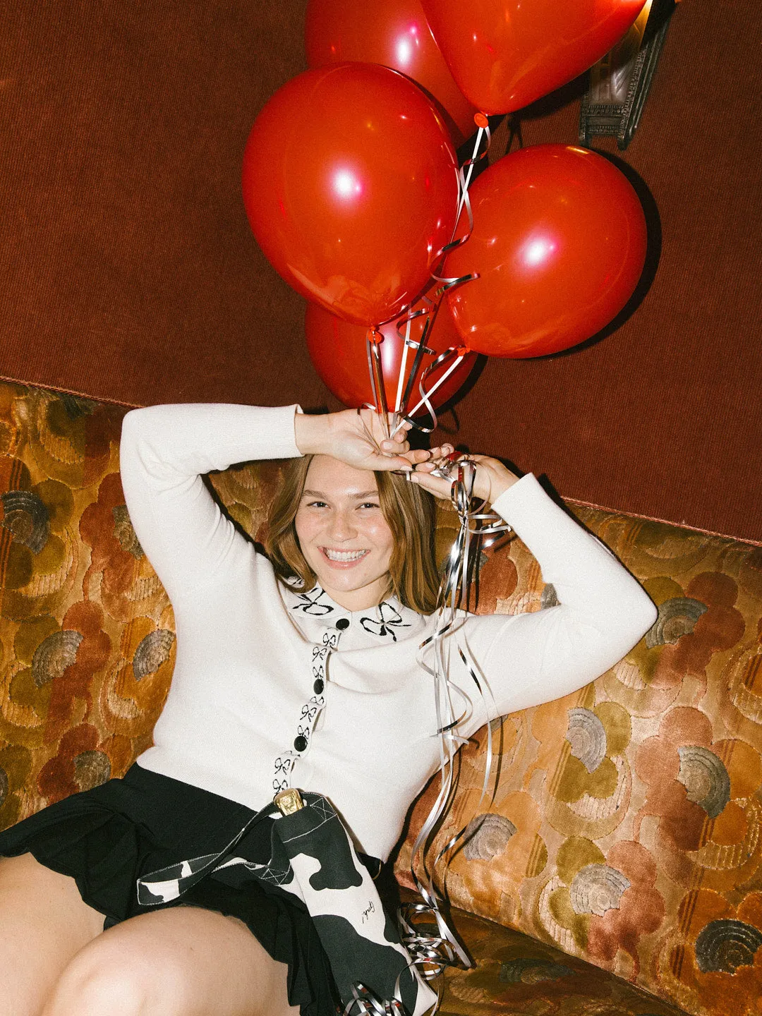 Battenberg Cardi - Ivory Bows sold by Lisa Says Gah product image thumbnail 3