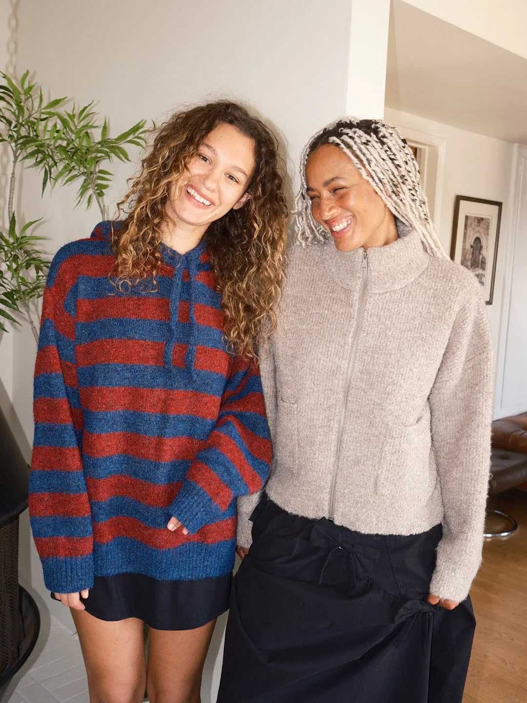 Riley Knit Hoodie - Red Navy Stripe sold by Lisa Says Gah product image thumbnail 4