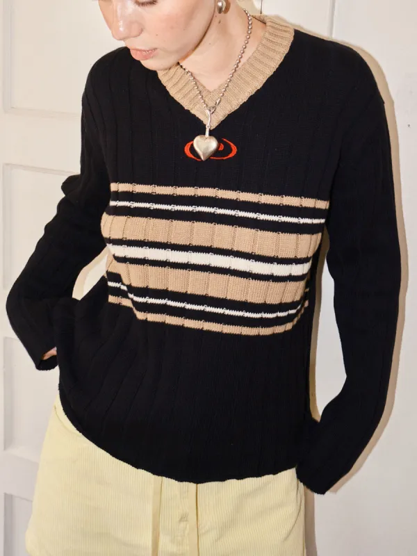 Collin V Neck Pullover - Black sold by Lisa Says Gah