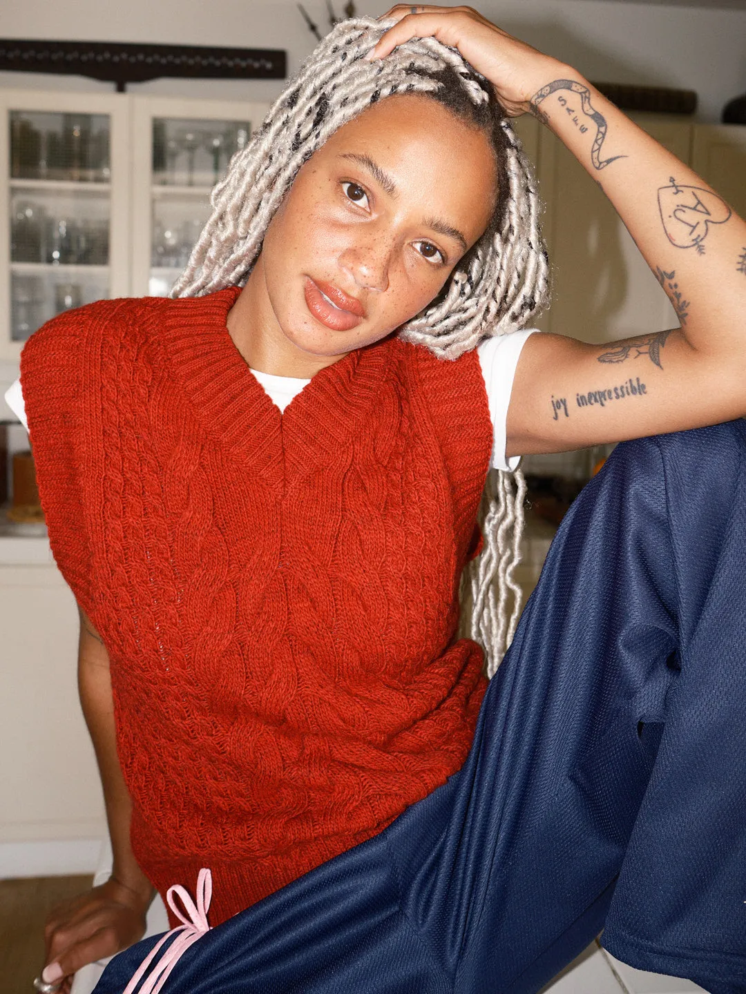 Cosy Red Vest - Red sold by Lisa Says Gah product image thumbnail 3