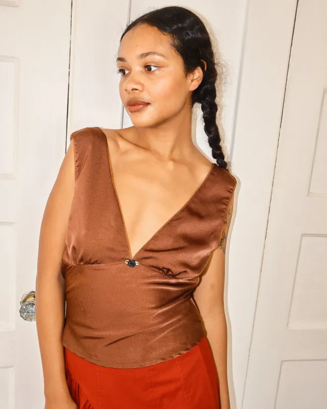 Celia Top - Chocolate sold by Lisa Says Gah