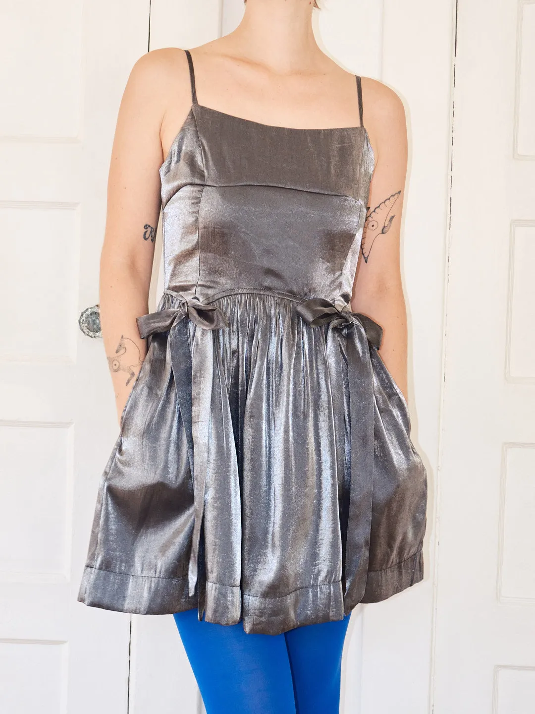 Penelope Mini Dress - Grey sold by Lisa Says Gah product image thumbnail 4