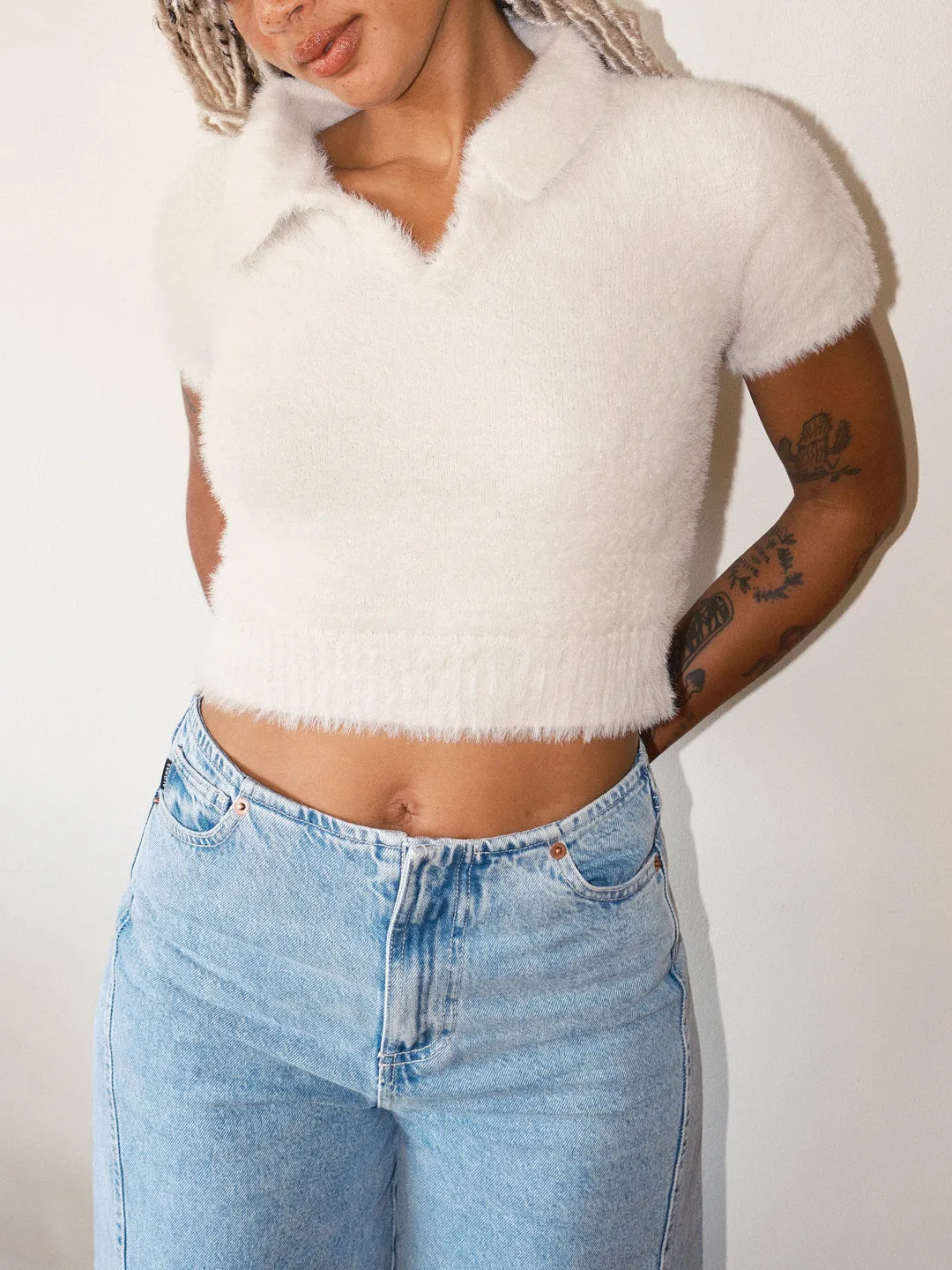 Noemie Tricot Sweater - Ecru sold by Lisa Says Gah product image thumbnail 2