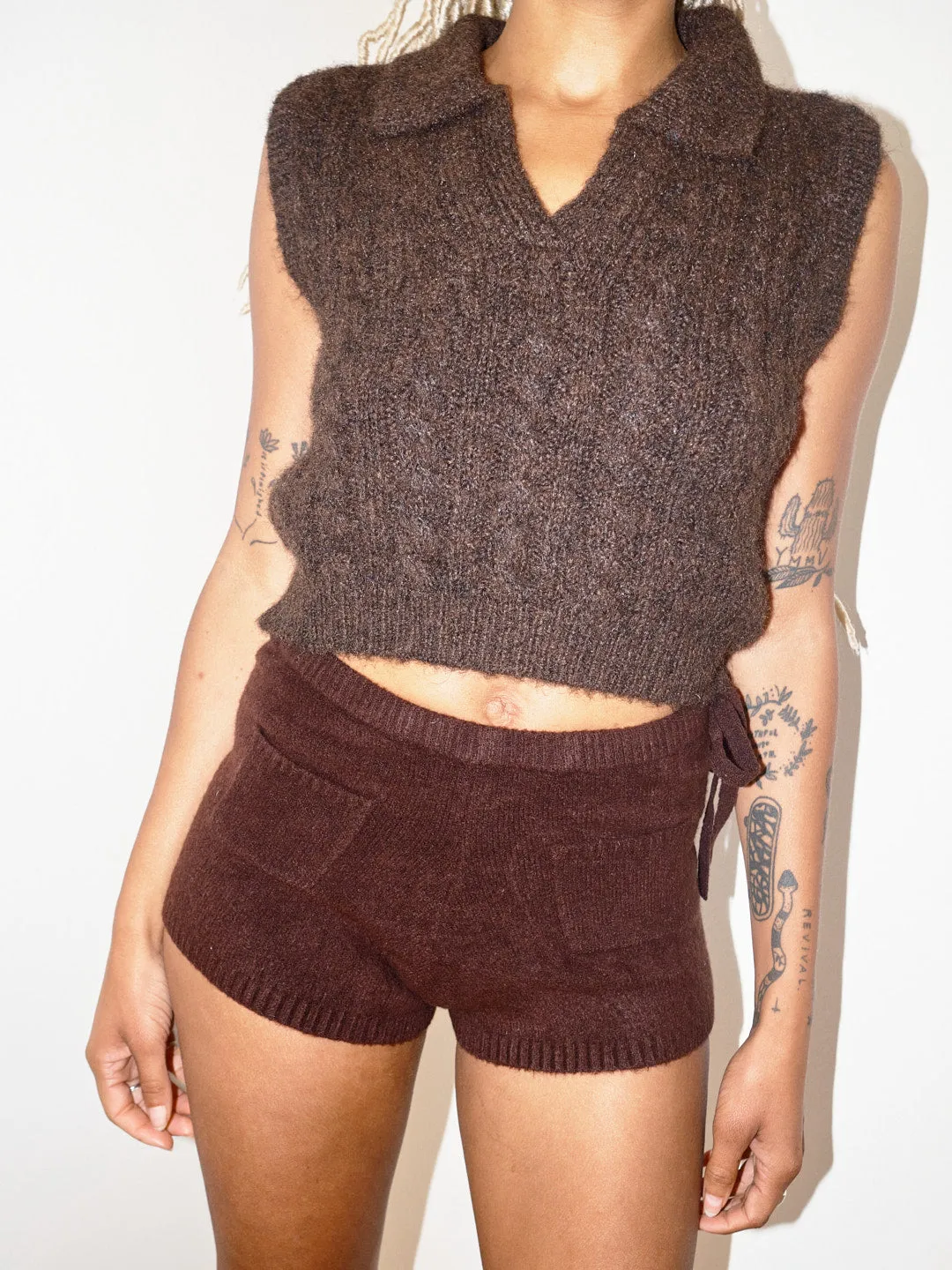 Knit Shorts - Brown sold by Lisa Says Gah product image thumbnail 5