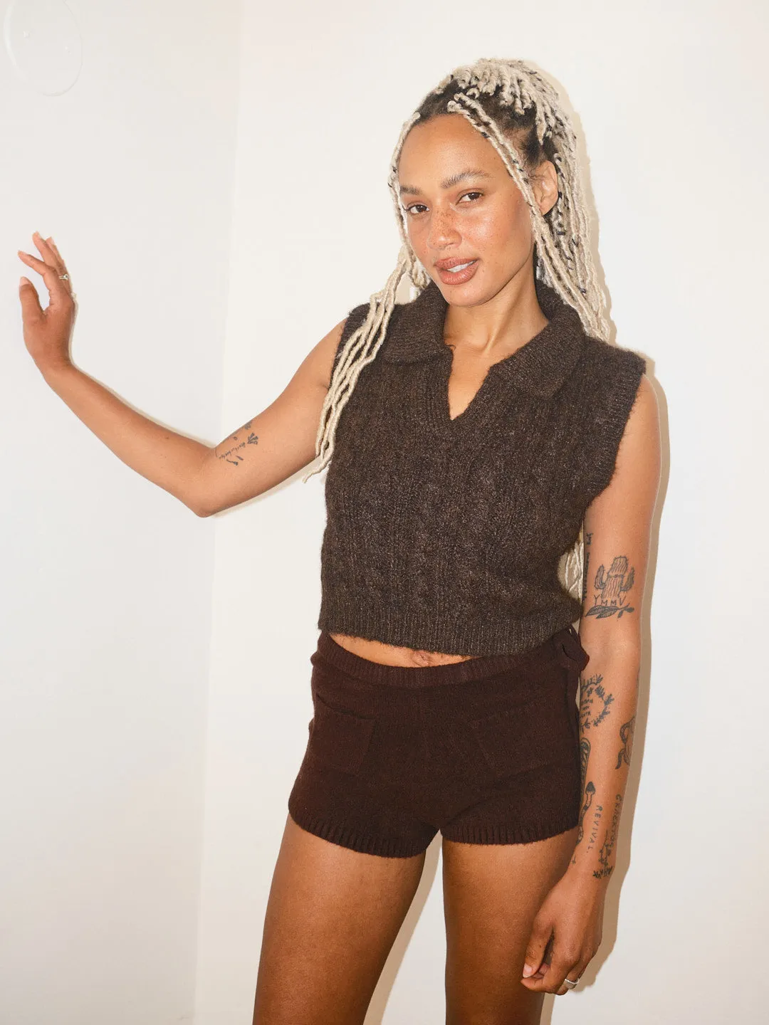 Knit Shorts - Brown sold by Lisa Says Gah product image thumbnail 3