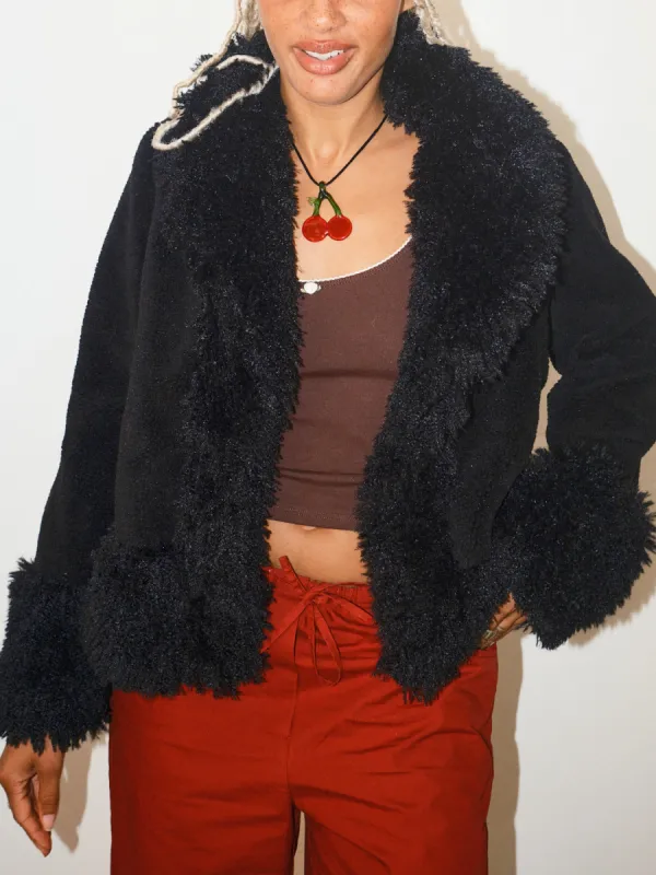 Sherpa Jacket - Black sold by Lisa Says Gah