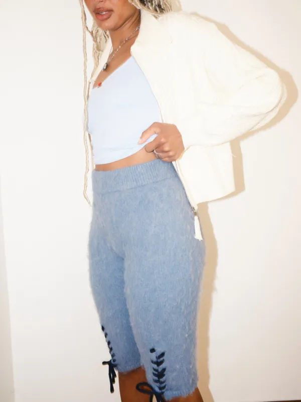 Curia Knit Capri Pants - Blue sold by Lisa Says Gah