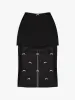 Harper Bow Tiered Skirt - Black Pink Bow sold by Lisa Says Gah