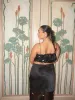 Harper Bow Tiered Skirt - Black Pink Bow sold by Lisa Says Gah