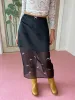 Harper Bow Tiered Skirt - Black Pink Bow sold by Lisa Says Gah
