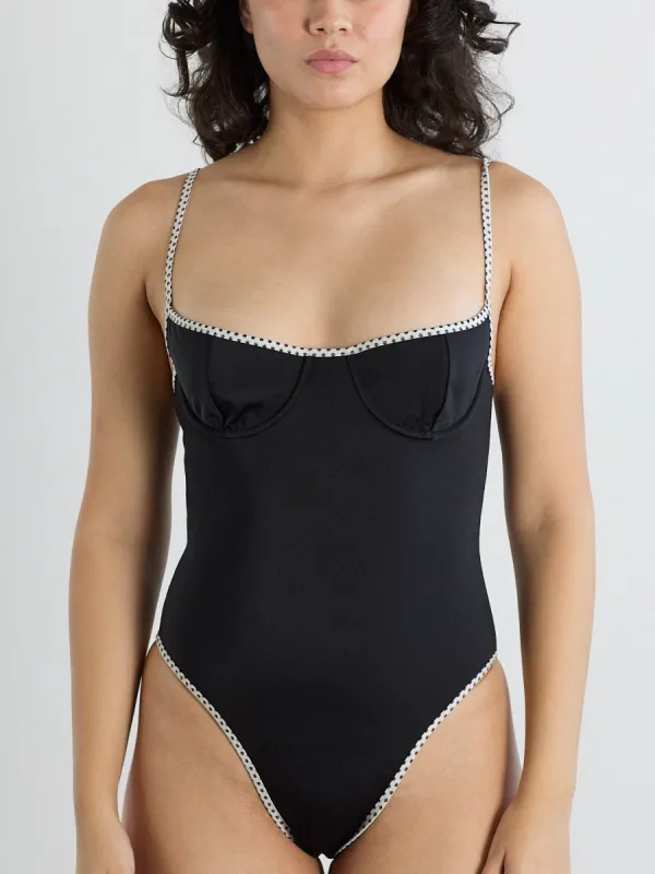 Deniz One Piece - Black Polka sold by Lisa Says Gah