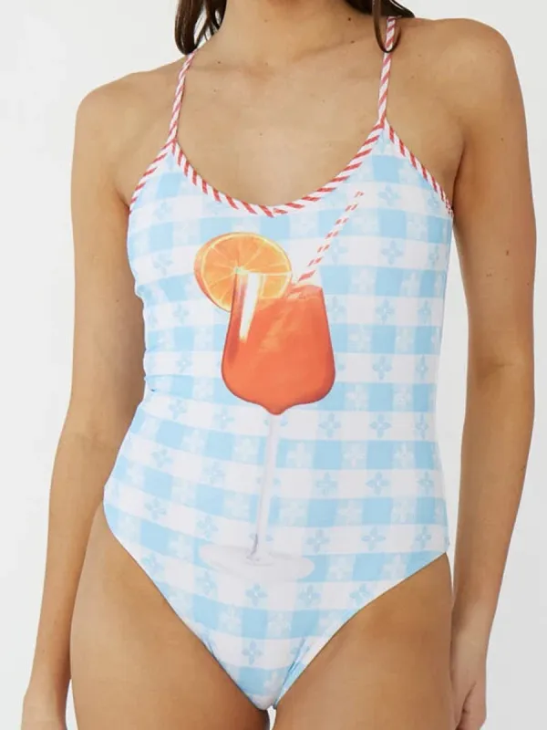 One Piece Swimsuit - Aperol Spritz sold by Lisa Says Gah