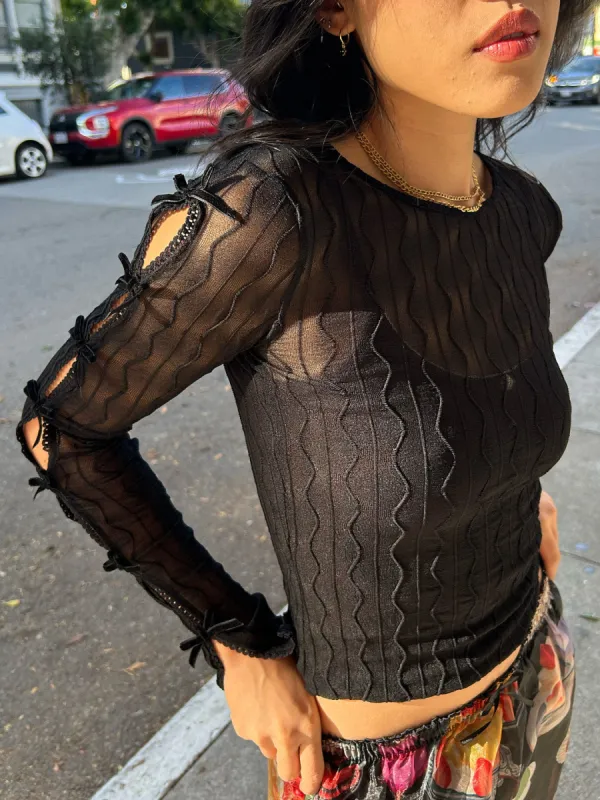 Ross Bow Top - Night sold by Lisa Says Gah