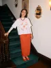 Simone Midi Skirt - Cherry sold by Lisa Says Gah