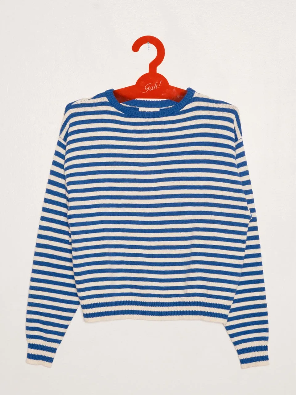 "I Can't Believe it's Not Vintage" Crewneck - Blue Stripe sold by Lisa Says Gah product image thumbnail 4