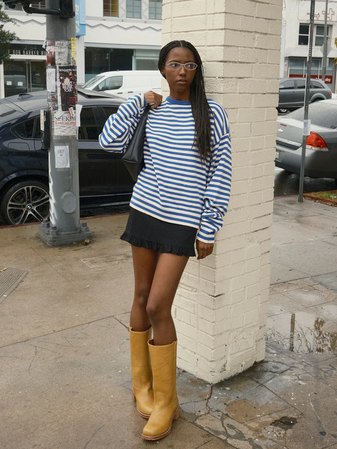 "I Can't Believe it's Not Vintage" Crewneck - Blue Stripe sold by Lisa Says Gah product image thumbnail 3